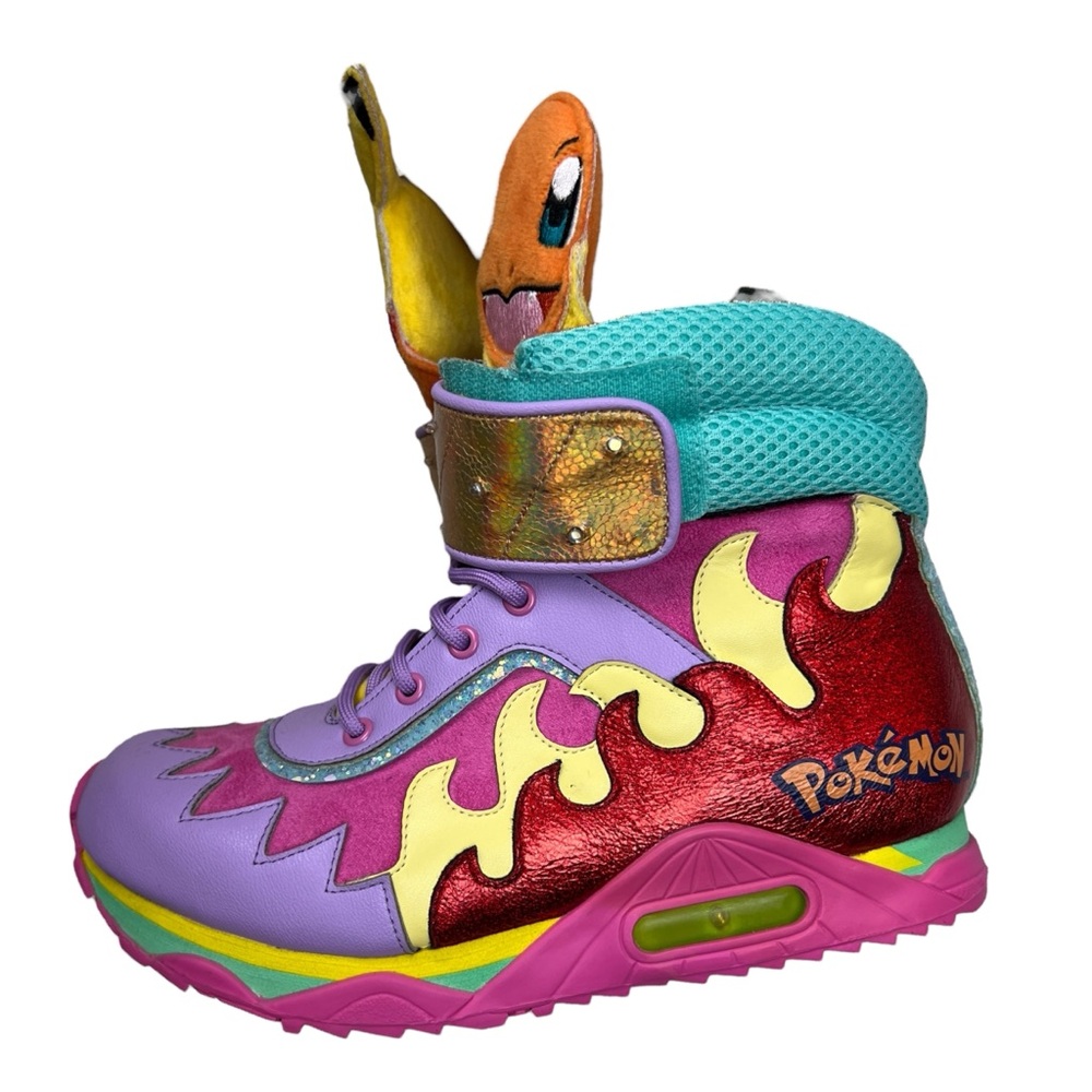 Irregular Choice Pokemon Flames and Bolts High Top Sneakers - Picture 3 of 9